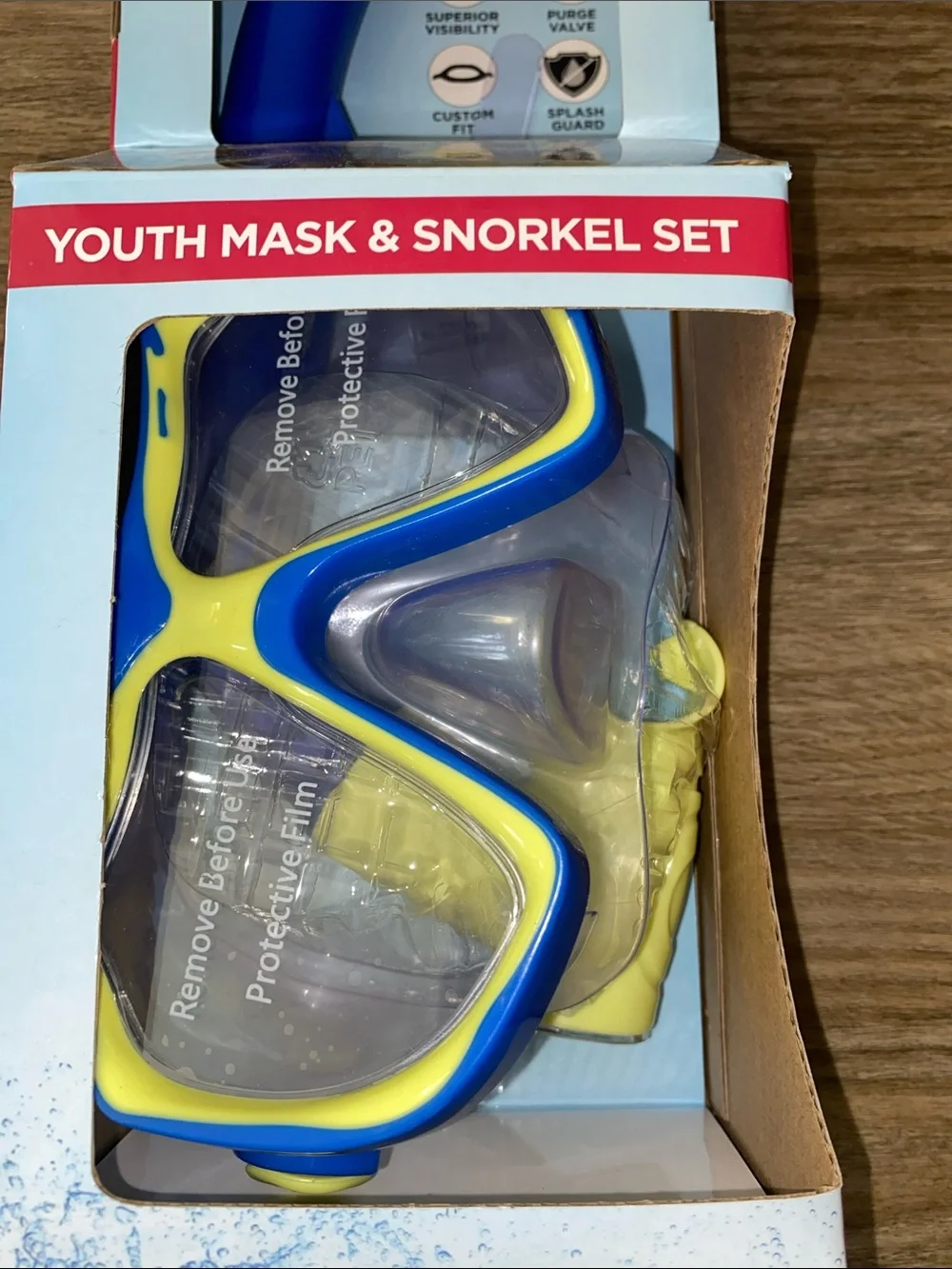 Aqua by Dolfin Youth Mask & Snorkel Set - Blue & Yellow